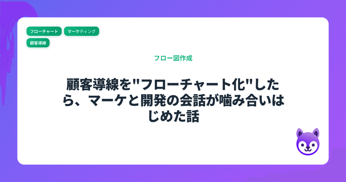 顧客導線を"フローチャート化"したら、マーケと開発の会話が噛み合いはじめた話